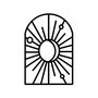 Wallity Window And Crescent - L Escultura de pared de metal negra
